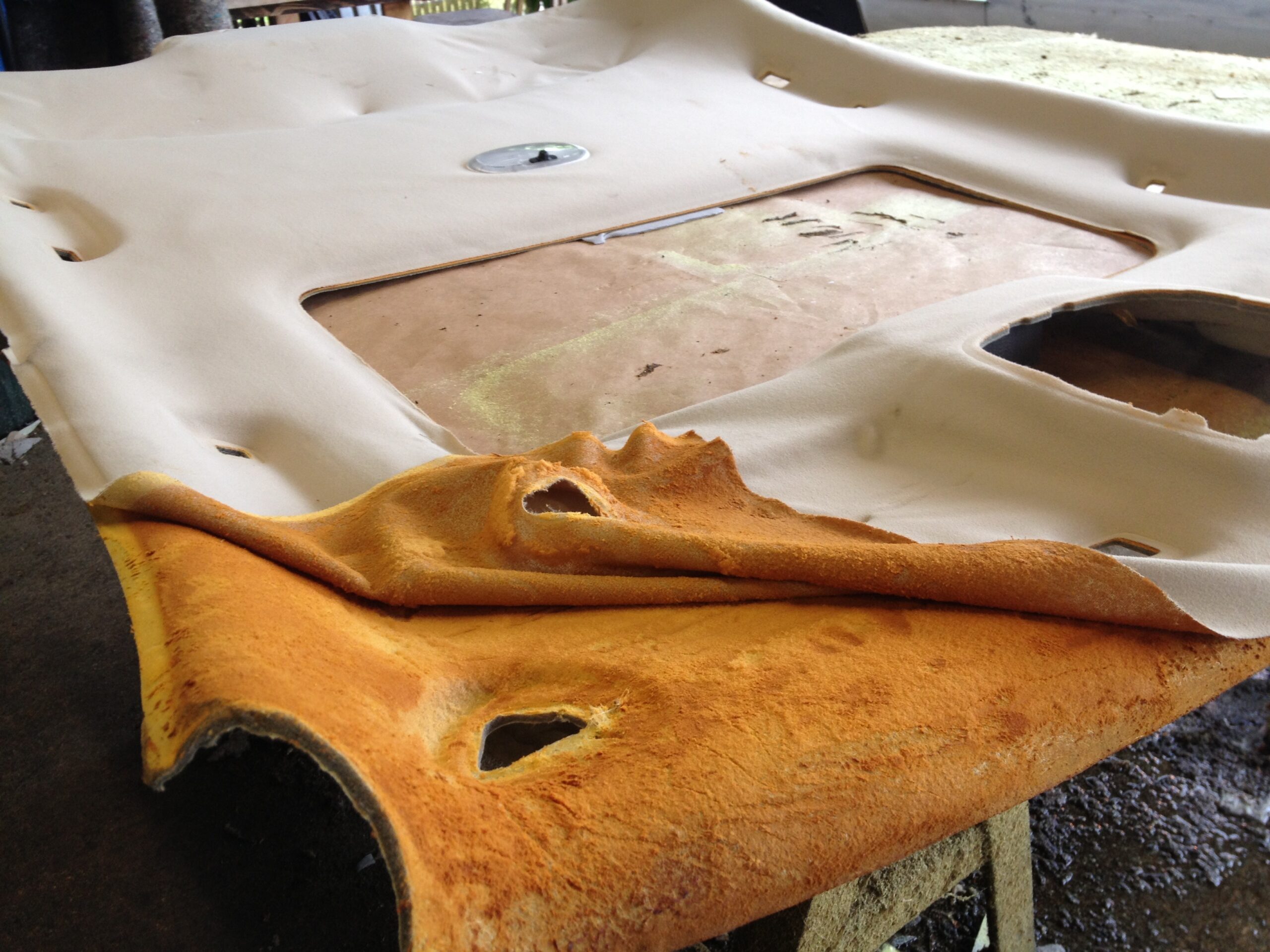 Auto Headliner Repair by Chair Care Upholstery in Hollywood, Florida