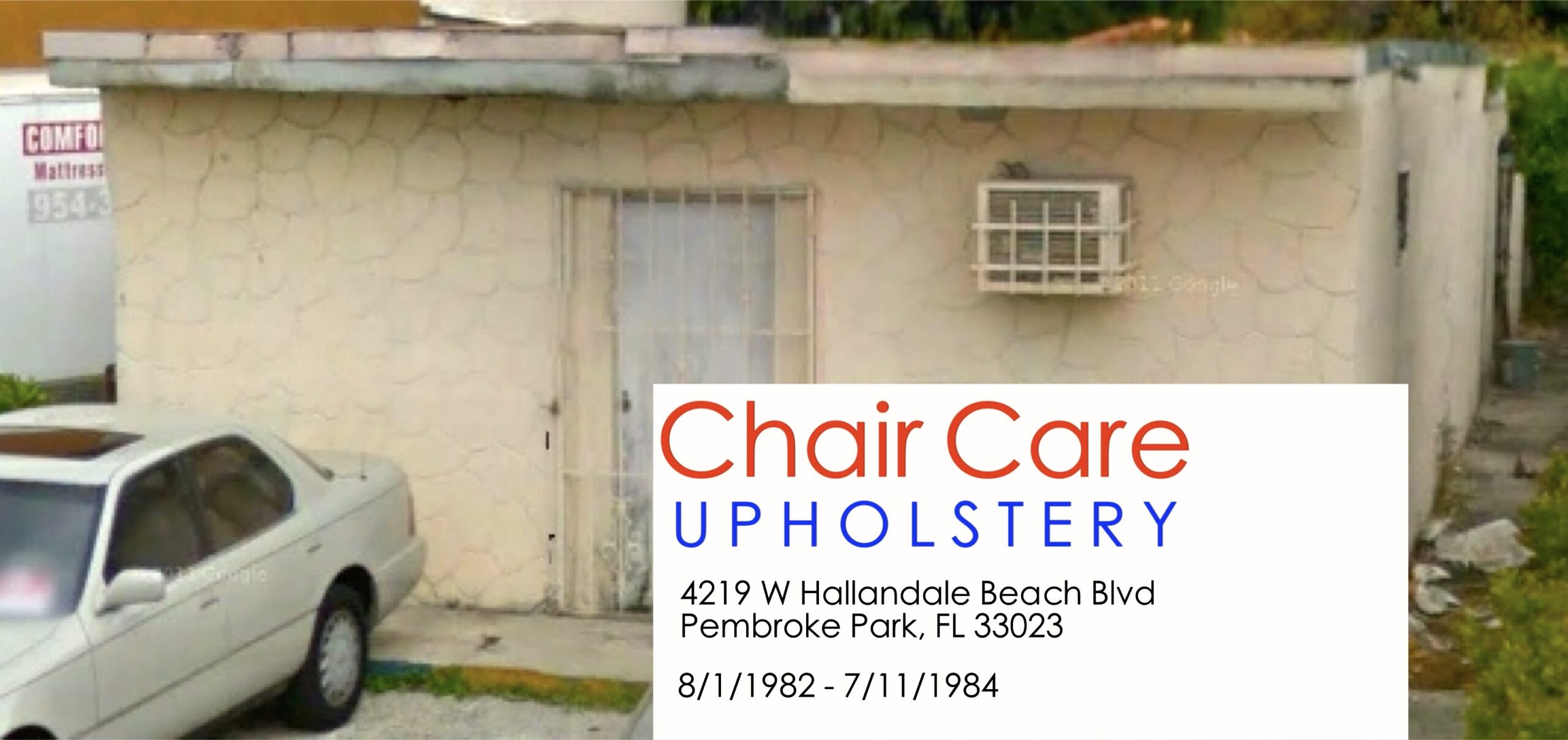 Chair Care Upholstery Shop 1982-1984