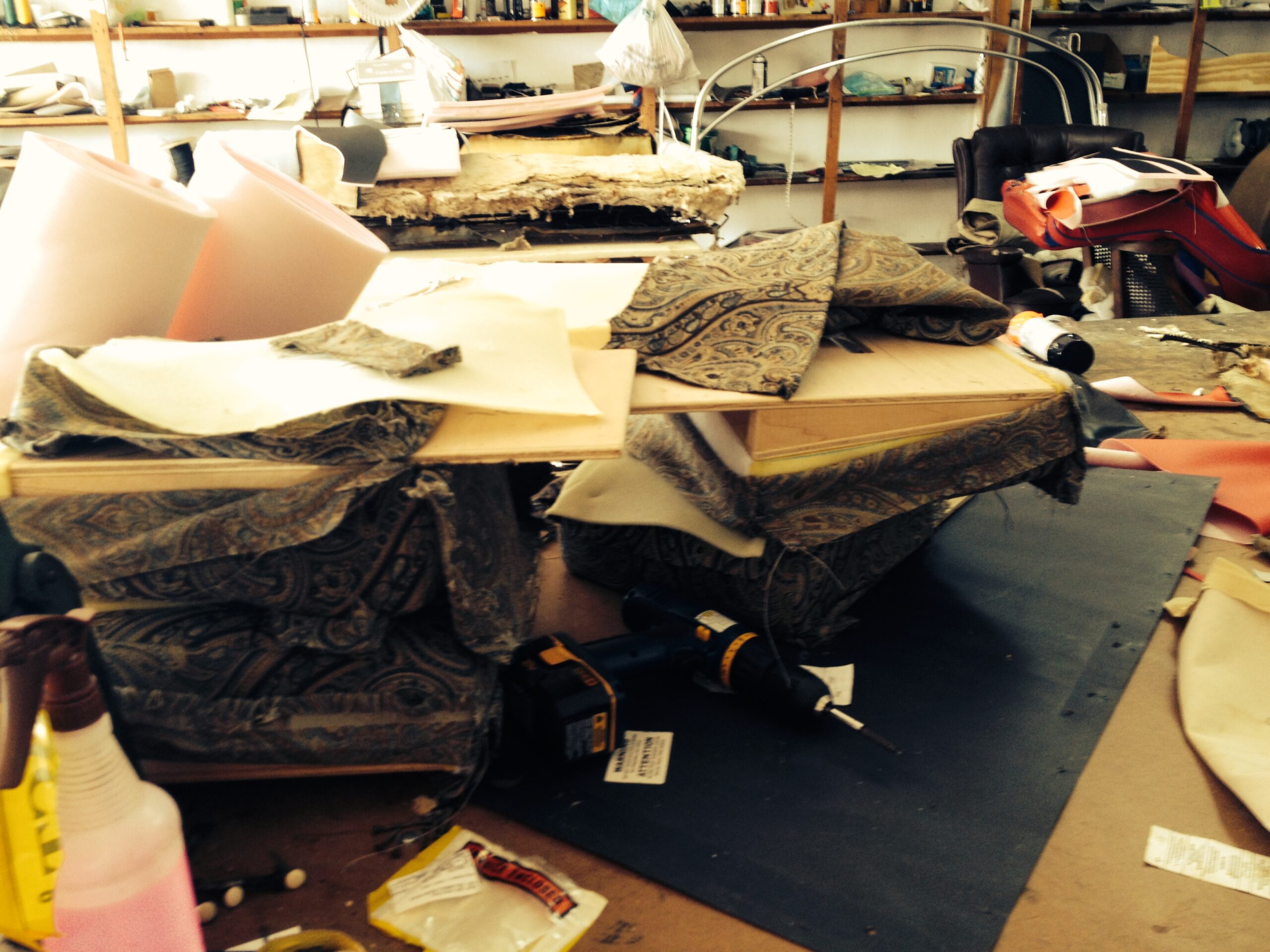 Motorhome RV Upholstery by Chair Care Upholstery Process of dismantling